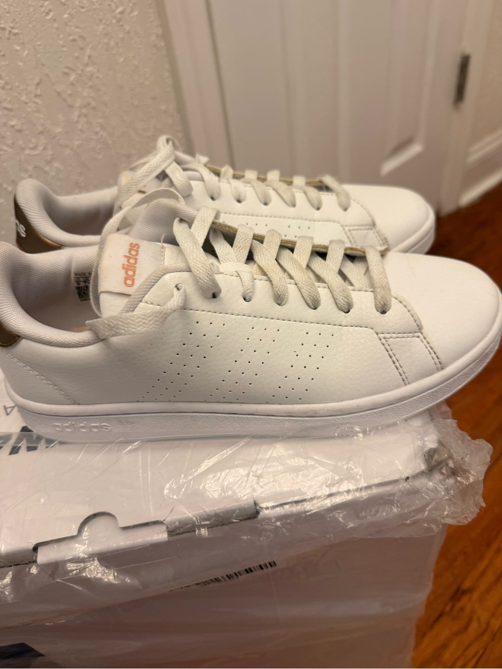 adidas White Sneakers with Beige Accent for women